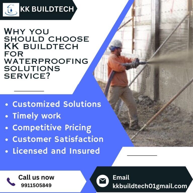 why you should choose kk Buildtech for waterproofing solutions service